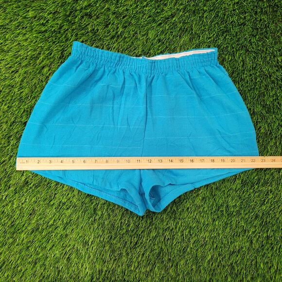 Vintage 80s MOD Gym Shorts Womens Large Blue White Trim USA - Picture 7 of 12
